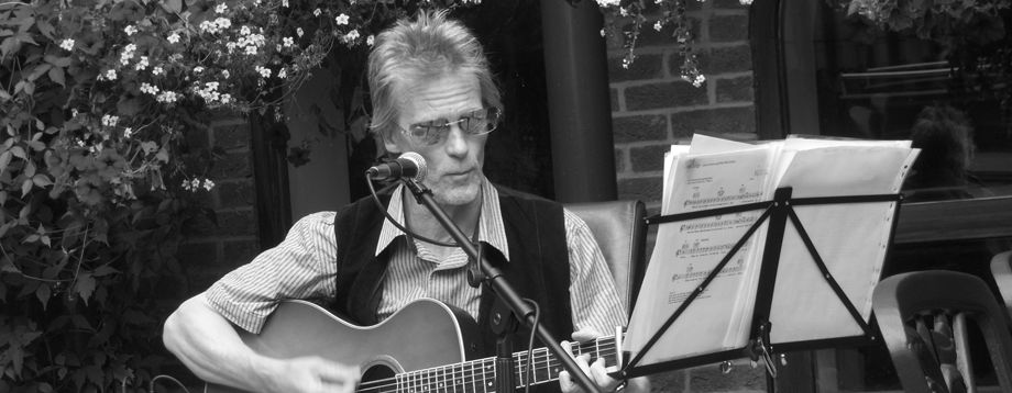 Paul playing at the Feathers in Ludlow